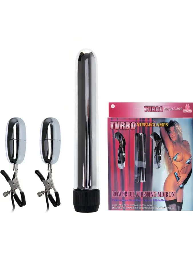 Набор Turbo NippleClamps вибратор, зажимы на соски