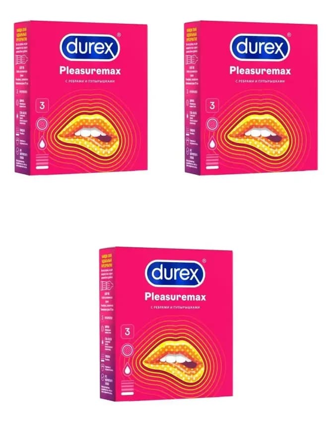 Презерватив durex pleasuremax n3 3 шт