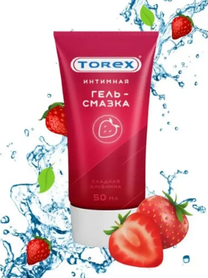 Гель-смазка TOREX Сладкая клубника, туба, 50 мл