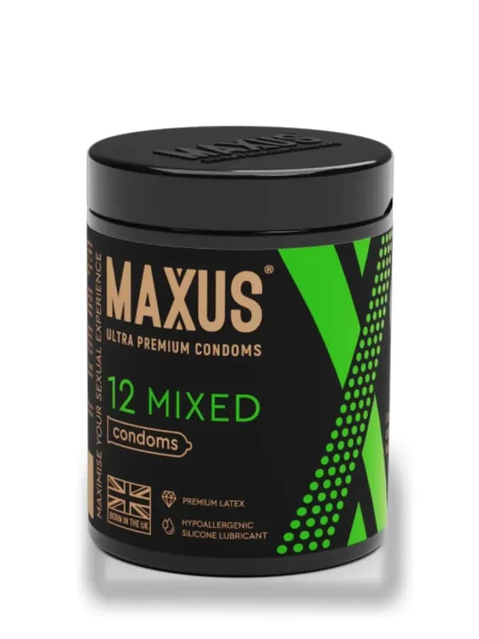 Презервативы гладкие, тонкие и с текстурой MAXUS Mixed X-Edition, микс 3 видов, 12 шт — фото 2