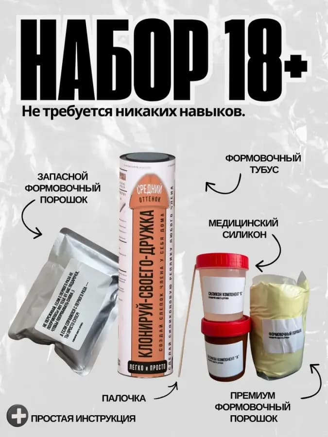 Набор для создания силиконовой реплики пениса - КЛОНИРУЙ-СВО — фото 5