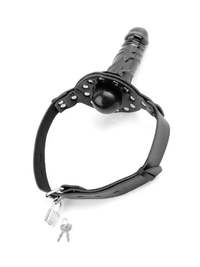 Кляп с фаллоимитатором Deluxe Ball Gag with Dildo — фото 3