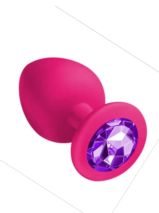 Анальная пробка с кристалом Emotions Cutie Large Pink