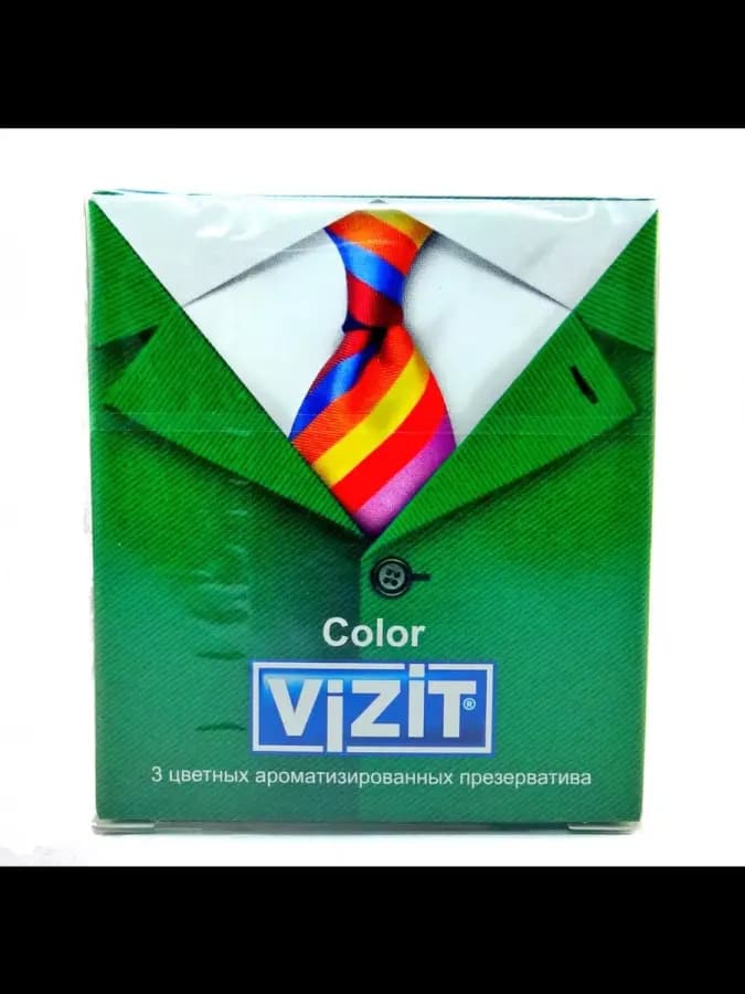 Презерватив vizit №3 (color) цветные ароматизированные