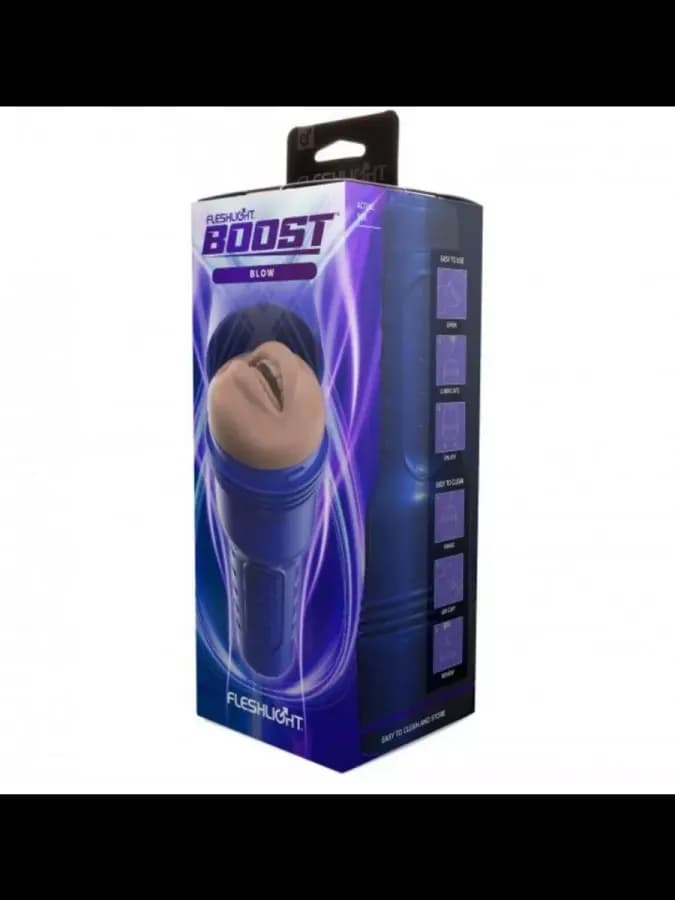 Мастурбатор реалистичный Fleshlight Boost Blow бежевый (рот) — фото 5