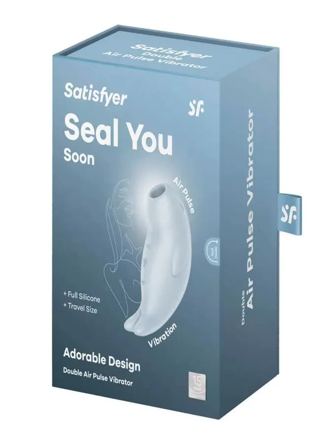 Вакуумно-волновой вибростимулятор Seal you soon голубой — фото 5