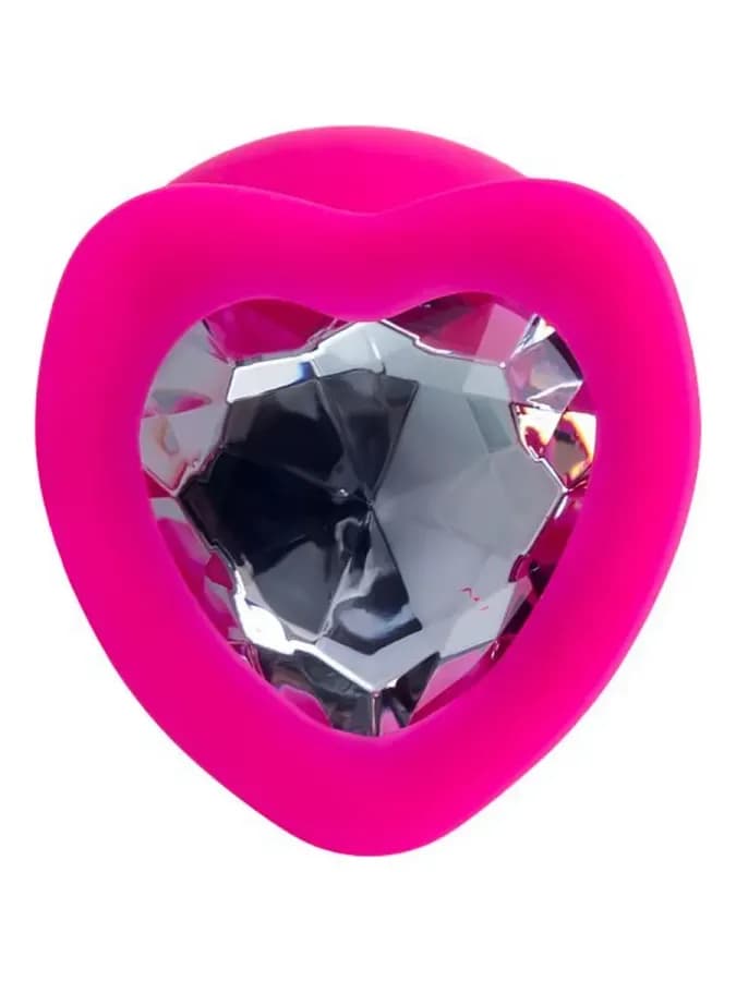 ToDo Diamond Heart — анальная втулка с прозрачным кристаллом — фото 3