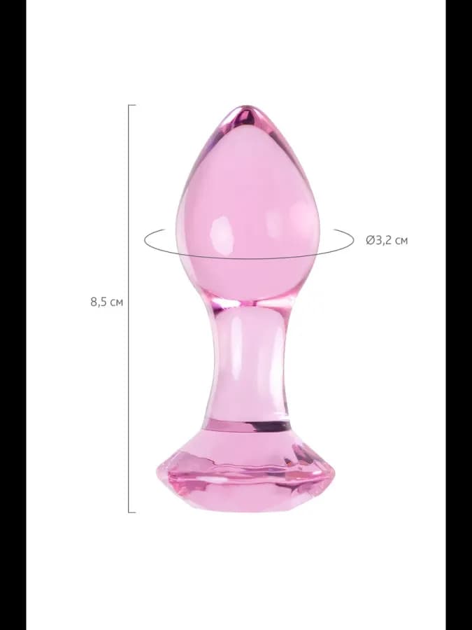 Анальная втулка Sexus Glass розовая 8,5 см — фото 6