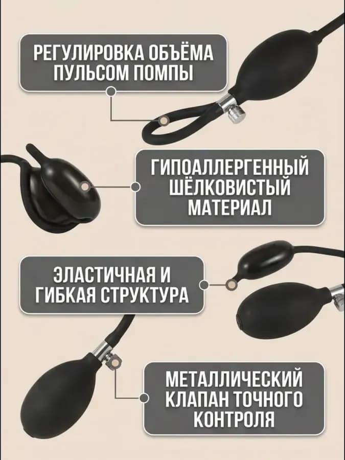 Уретральный расширитель надувной, интимный стимулятор