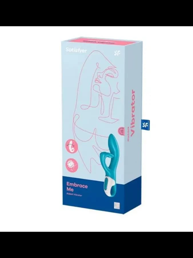 Вибратор-кролик Embrace me berry Satisfyer, бирюзовый — фото 2