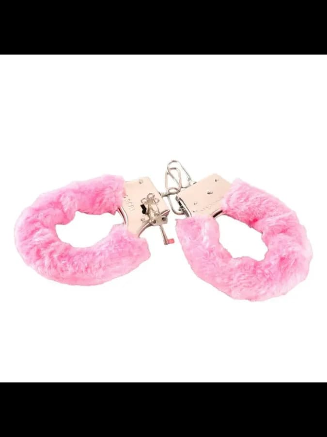 Меховые наручники, розовые, MMG Sex Toys Manette Lana