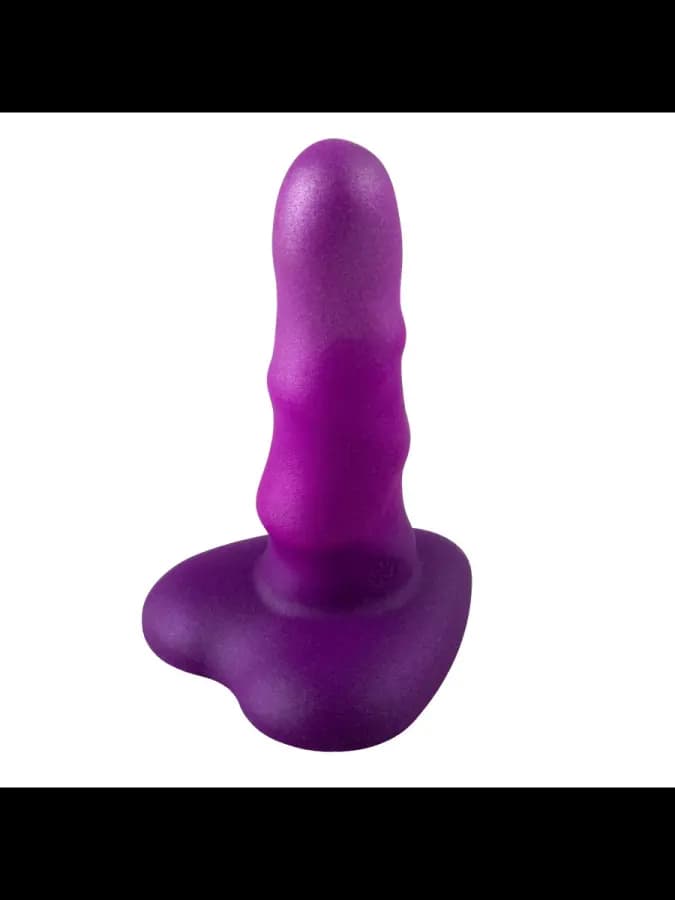 Фиолетовый нереалистичный дилдо Unicorn Max - 12,5 см