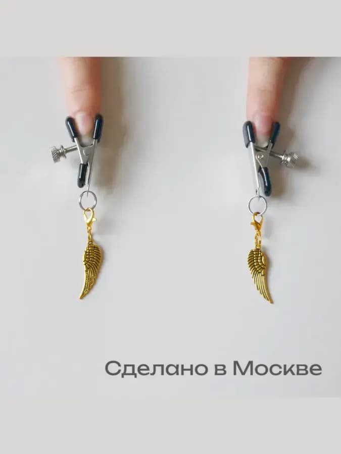 Зажимы на соски - крылья серебристые 2