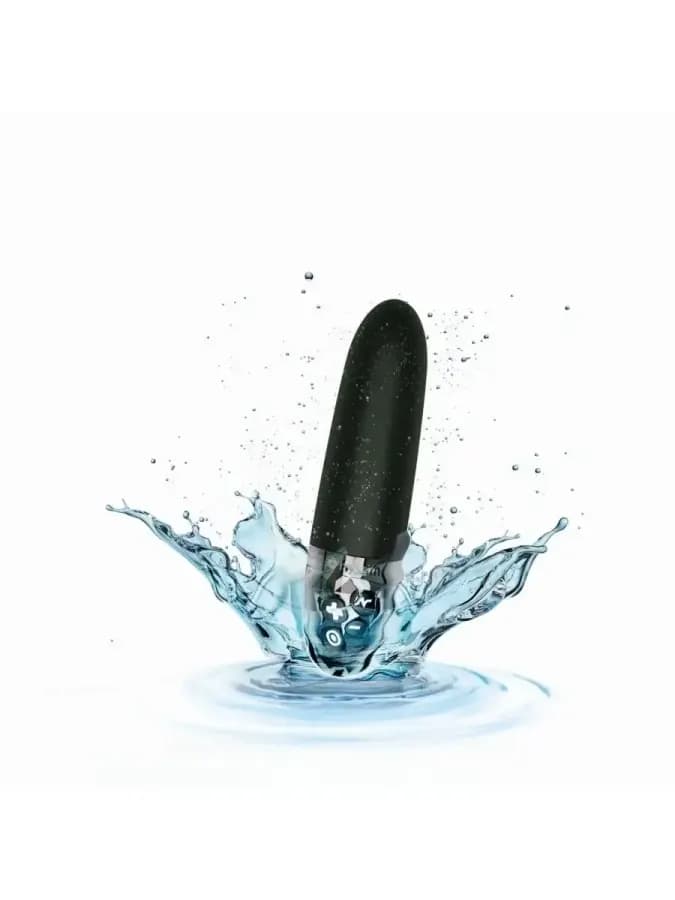 Черный вибратор с электростимуляцией Sleak Freak - 14 см — фото 2