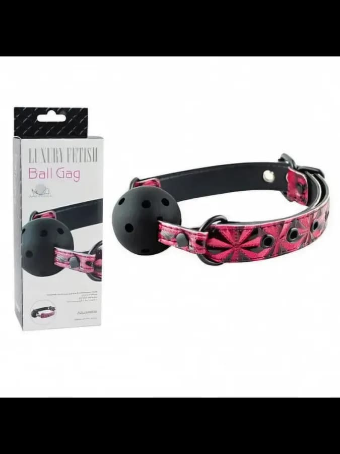 Кляп шарик БДСМ дышащий Ball Gag красный — фото 2