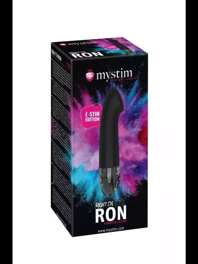 Вибратор Mystim Right on Ron с электростимуляцией, черный — фото 2