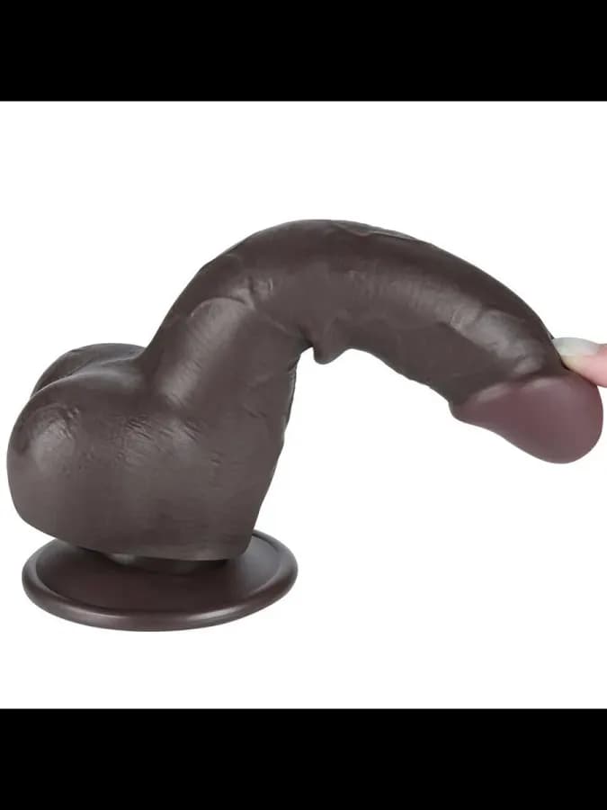Фаллоимитатор Lovetoy Sliding Skin (19,5×3,5 см) с двойной плотностью, телесный — фото 3
