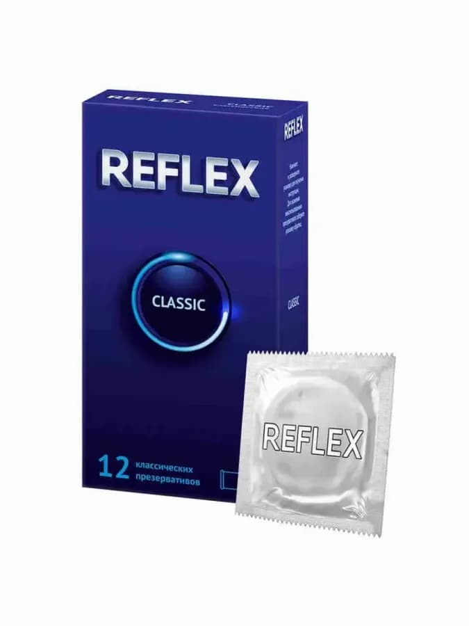 Презервативы из натурального латекса Reflex Classic в смазке №12