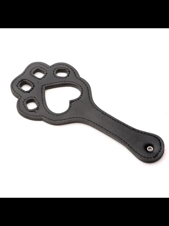 Кожаная шлепалка фигурная черная 27 см — фото 2