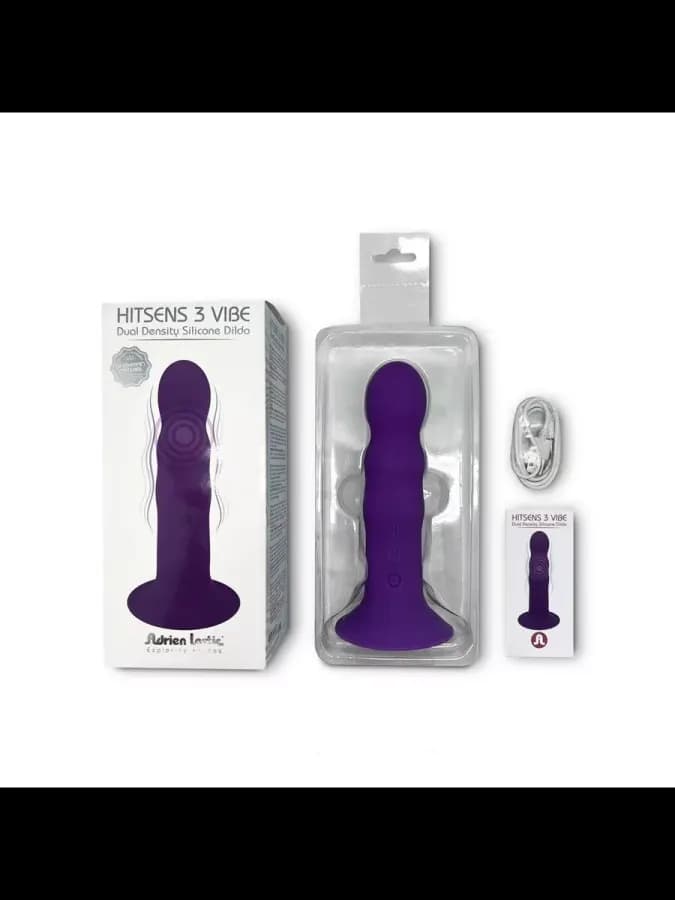 Вибратор Hitsens 3 лиловый от Adrien Lastic (18,2*4 см.)