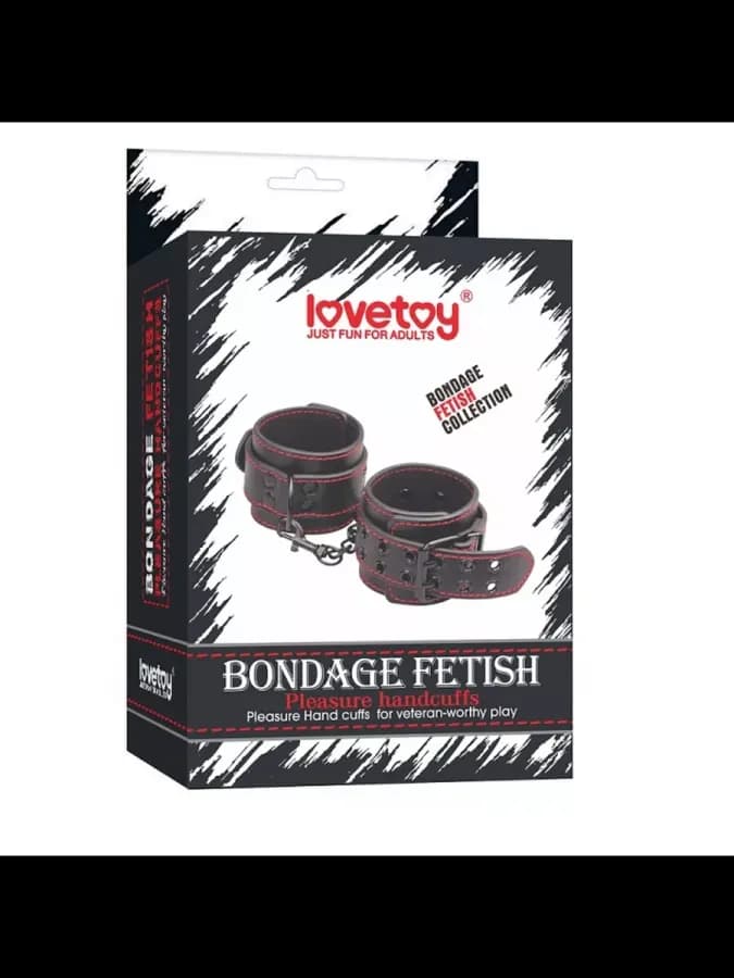 Кожаные наручники Bondage Fetish Pleasure Handcuffs