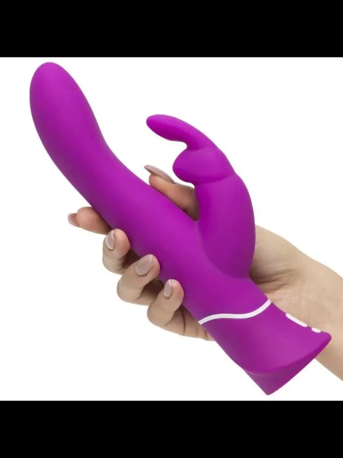 Вибратор с клиторальным стимулятором Happy Rabbit Curve Power Motion фиолетовый — фото 3
