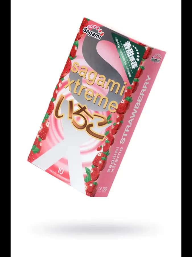 Презервативы Sagami xtreme strawberry 10 шт — фото 4