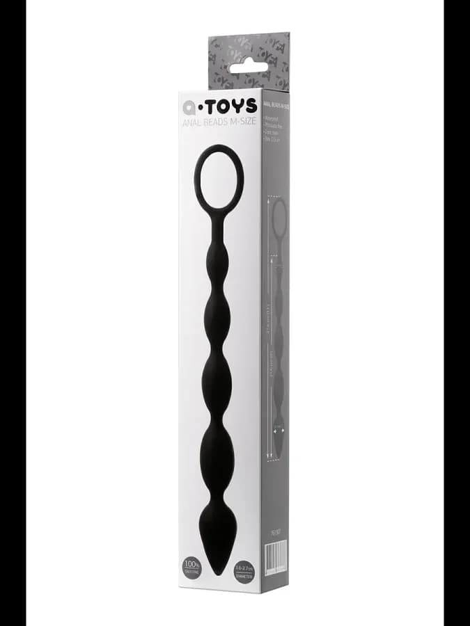 Анальная цепочка Toyfa A-toys Dang, силикон, черный, 27,6 — фото 3