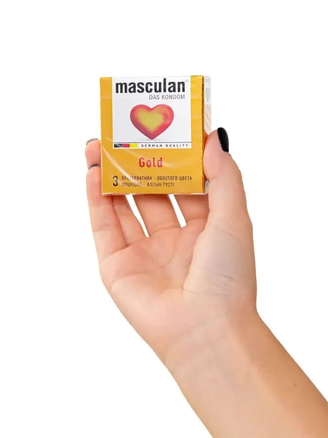 Презервативы Masculan 5 Ultra золотого цвета 3 шт