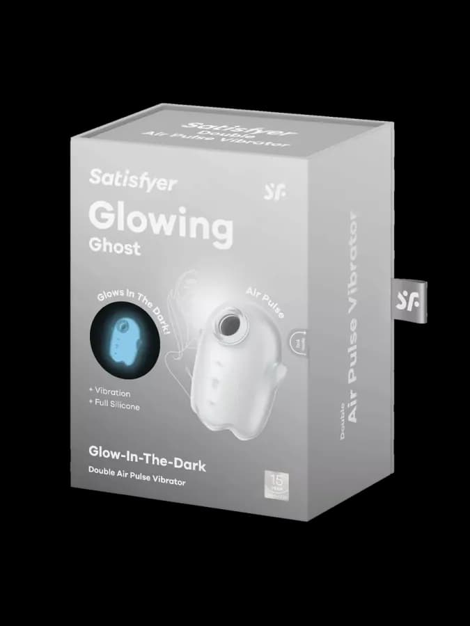 Мини-вибратор с воздушной стимуляцией Satisfyer Glowing Ghost серый (светится в темноте) — фото 2