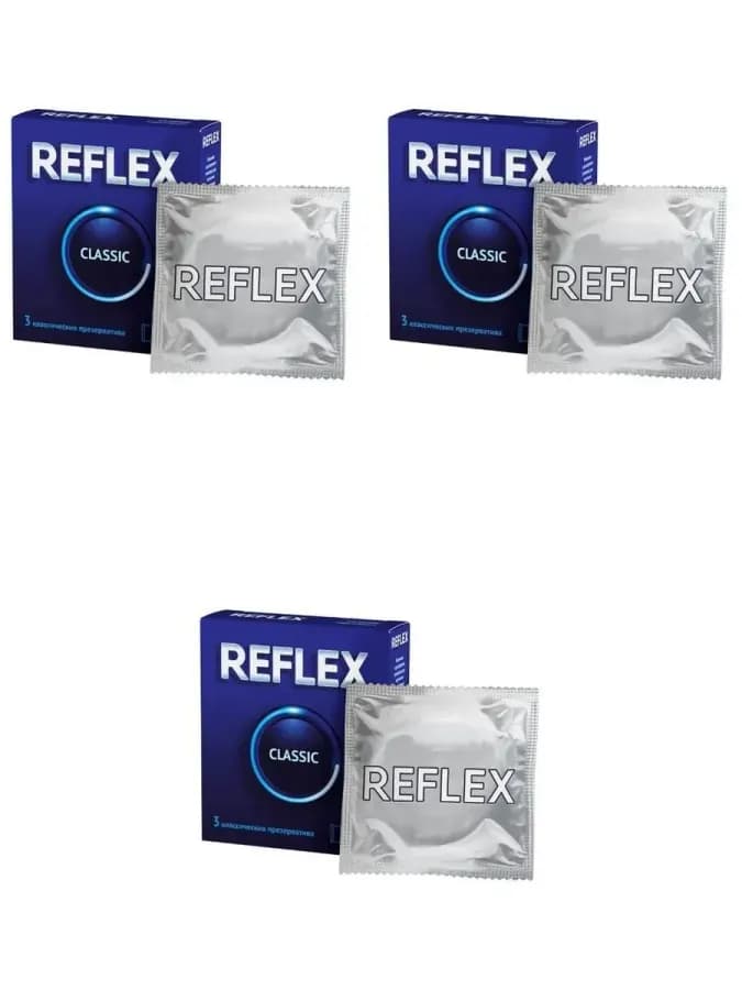 Презервативы из натурального латекса reflex classic в с 3 шт