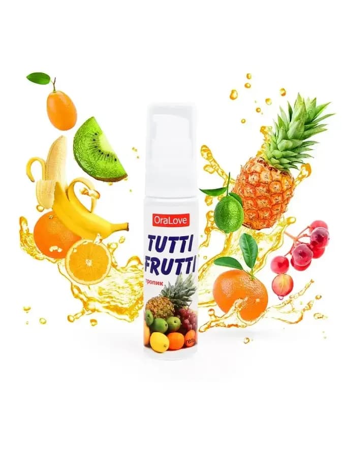 Гель-смазка Tutti-frutti со вкусом тропических фруктов