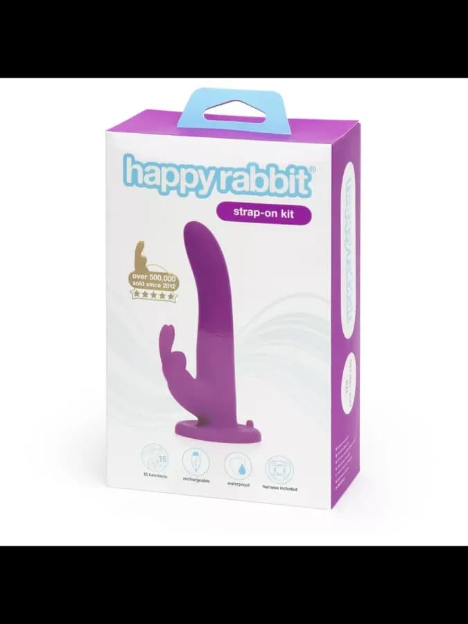 Страпон Happy Rabbit Strap-on Kit фиолетовый — фото 5