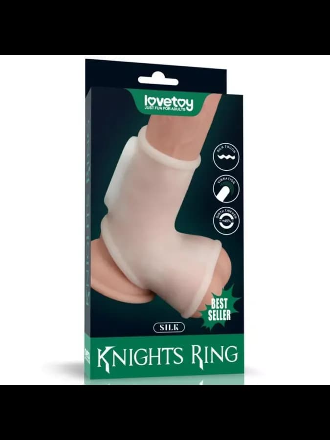 Насадка на пенис с вибрацией Silk Knights Ring (12*2,8)