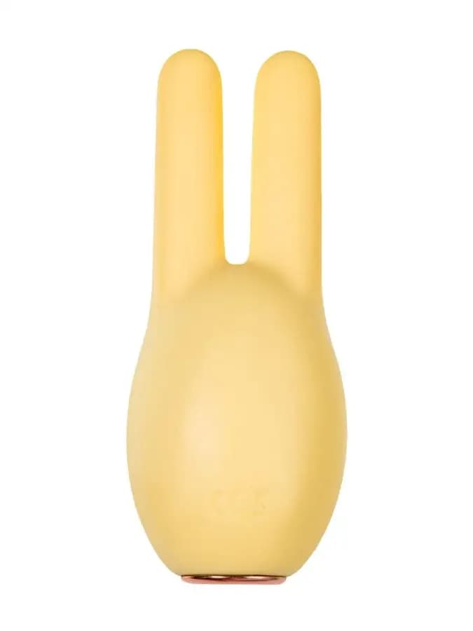 Вибратор Mr.Bunny из силикона желтый 9,2 см — фото 3