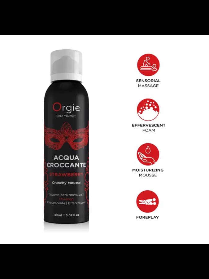 Хрустящая пенка для массажа Acqua Croccante Strawberry 150мл