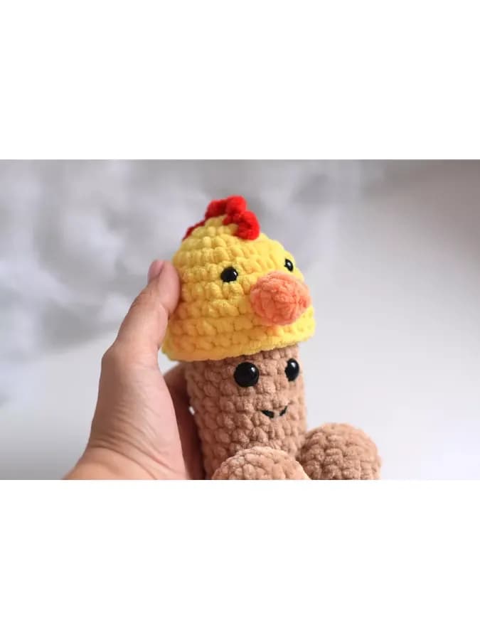 Пенис плюшевый вязаная игрушка член подарок на день рождения — фото 4