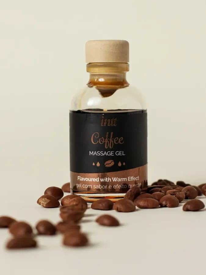 Intt Coffee Massage Gel - Съедобный гель для интимного массажа, 30 мл (кофе) — фото 2