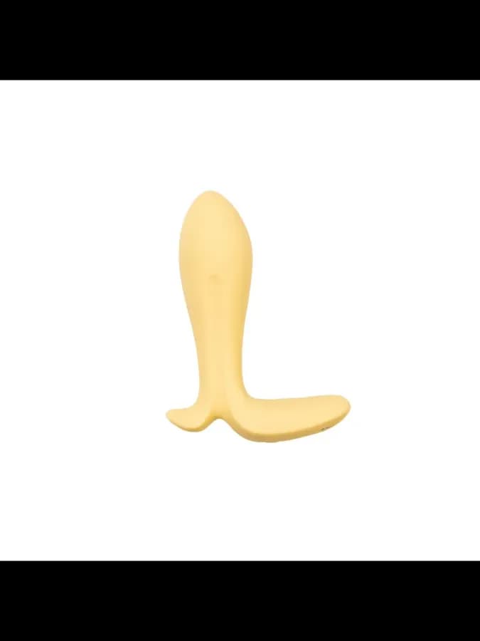 Анальный виброплаг Satisfyer Intensity Plug желтый (Connect App) — фото 3