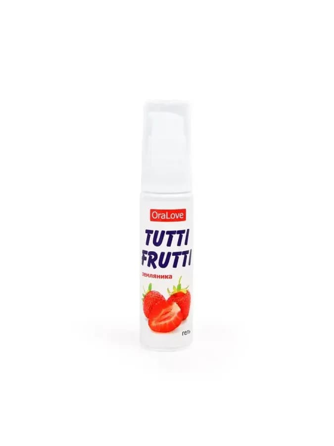 Гель-смазка Tutti-frutti с земляничным вкусом - 30 гр