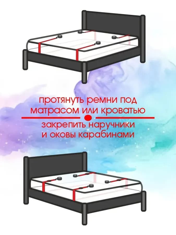 Фиксатор бдсм на кровать Бондаж