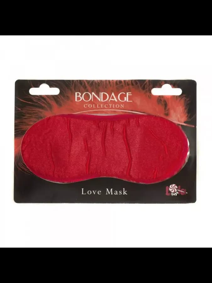 Красная сатиновая маска на глаза Love Mask — фото 3