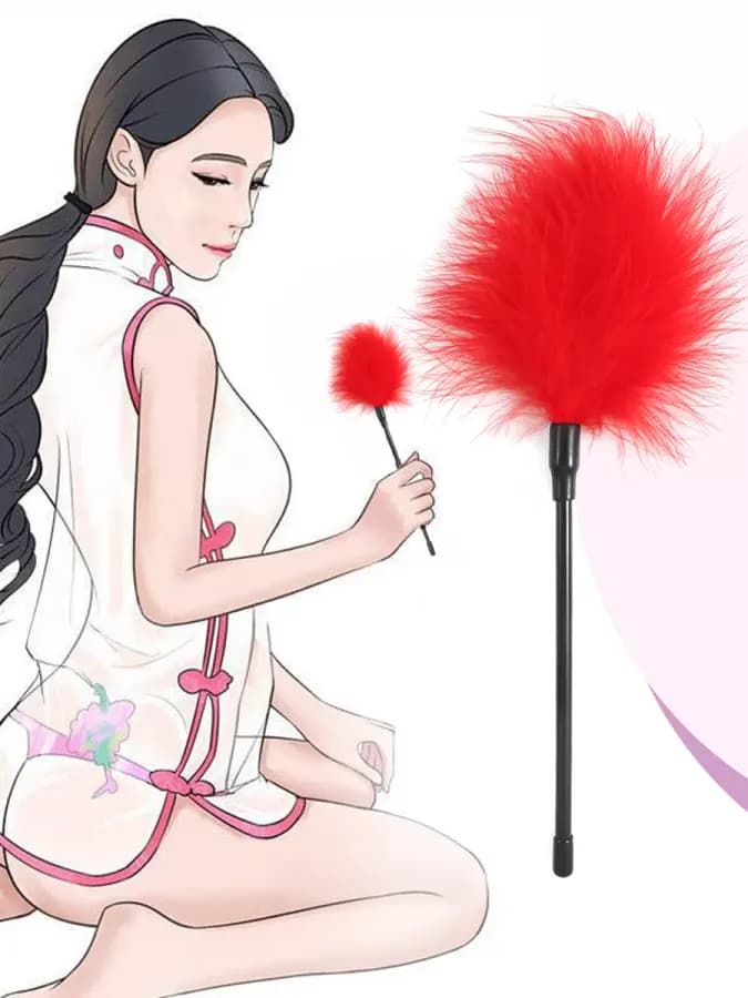 Кисточка для ласк BDSM (перо, щекоталка)