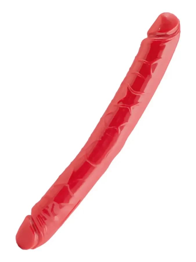 Красный двусторонний фаллоимитатор, 31×4.2 см