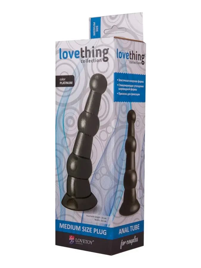 Lovetoy Lovething — анальная втулка с изгибом, 15×3 см — фото 5