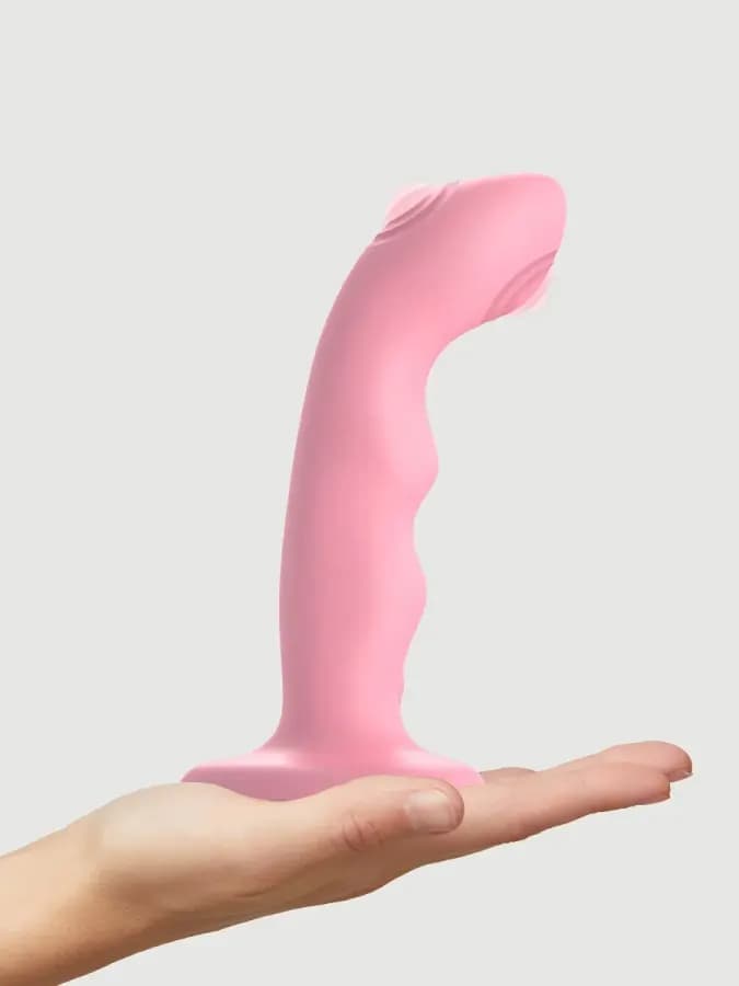 Фаллоимитатор с двойным таппингом Strap-on-me Wave