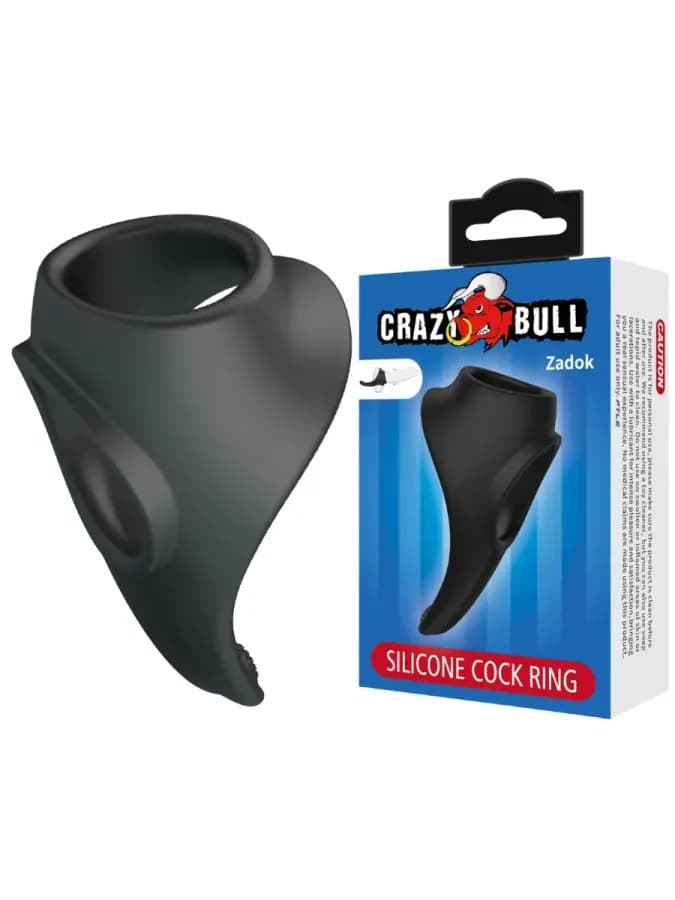 Двойное эрекционное кольцо на пенис и мошонку Crazy bull