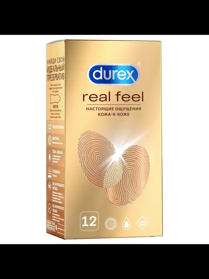 Презервативы Real Feel Durex/Дюрекс 12шт -1 уп