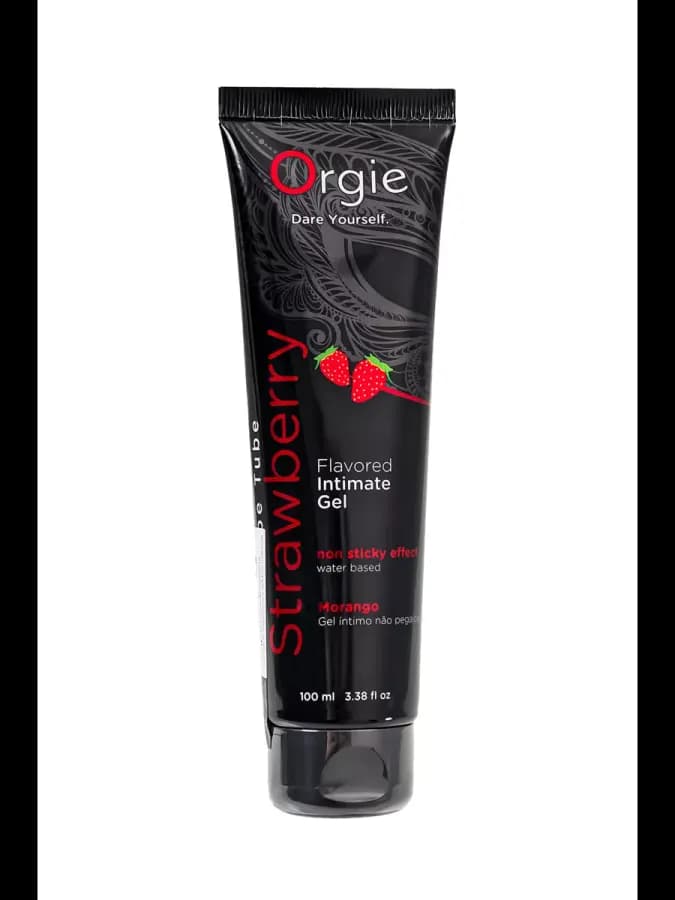 Интимный гель LUBE TUBE, с клубничным вкусом — фото 3
