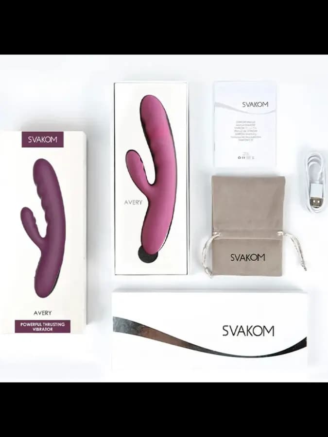 Вибратор с двойной стимуляцией Avery от SVAKOM